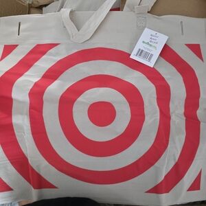 Red and White Target Tote Bag 50ct